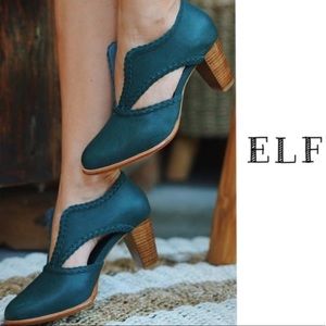 ELF Bali Spirit Walker Booties Green Handmade NWOT
